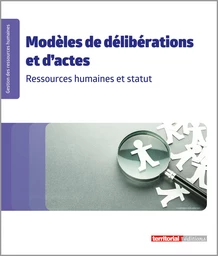 Modèles de délibérations : Ressources humaines et statut